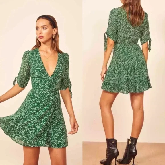 Reformation Sammy Floral Wrap Dress in Wyoming Print - Picture 3 of 11